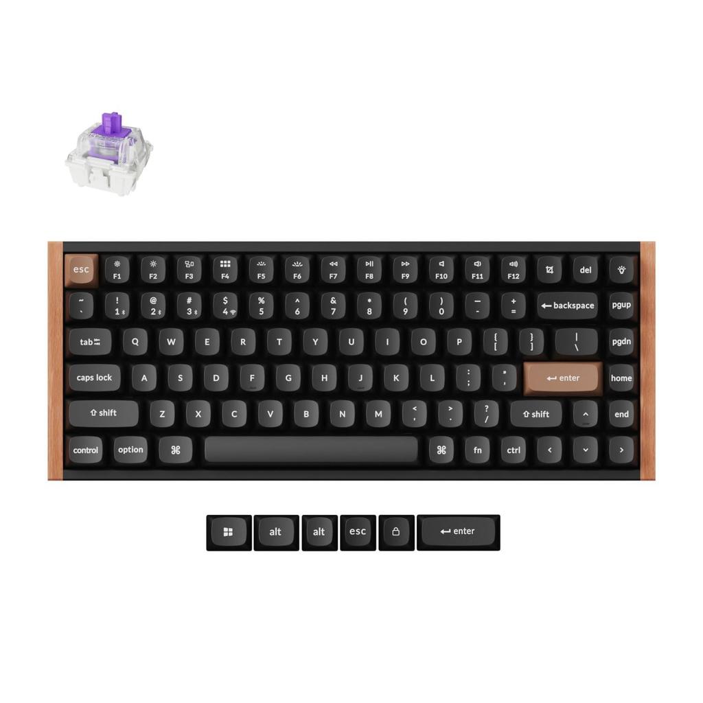 Keychron K2 HE Rapid Trigger Wireless Custom Keyboard, Hall Effect Gateron Double-Rail Magnetic Switches, 2.4GHz and Bluetooth Wireless, QMK