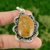 Daughters Day Sale Polka Dot Agate Gemstone Artisan New Pendant Sterling Silver