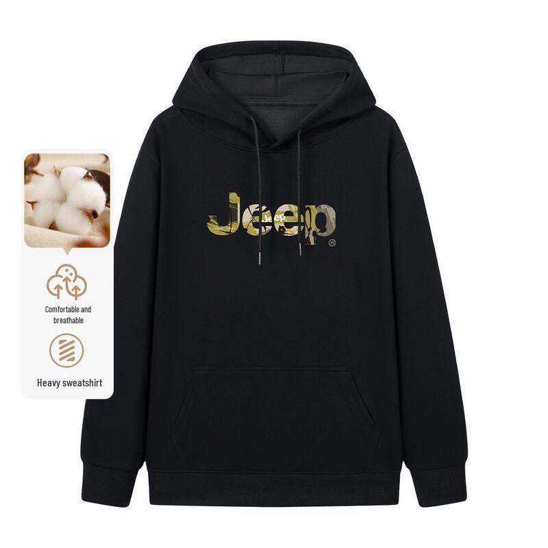 JEEP Men s Loose Fit Hooded Sweatshirt M