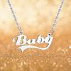Elegante Edelstahl Baby Buchstabenkette Forever Love Geschenk für den Valentinstag