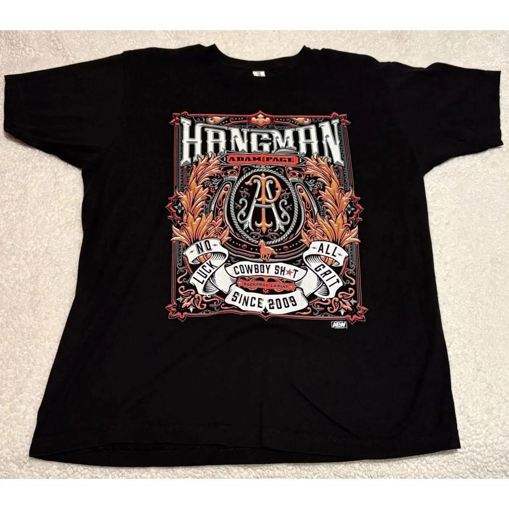 Hangunisex Adam Page Aew No Luck All Grit T Shirt Vintage Fashion Comfortable Homme Versatile Casual Stylish Graphic