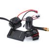 Waterproof 3660 3300KV Brushless Motor 80A  Brushless ESC Programming Card With Motor Heat Sink Cooling Fan  Combo Set for 1Celsius8 Remote Control Ca