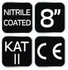 Nitrile-Coated Nylon Work Gloves, 4131X, Size 8