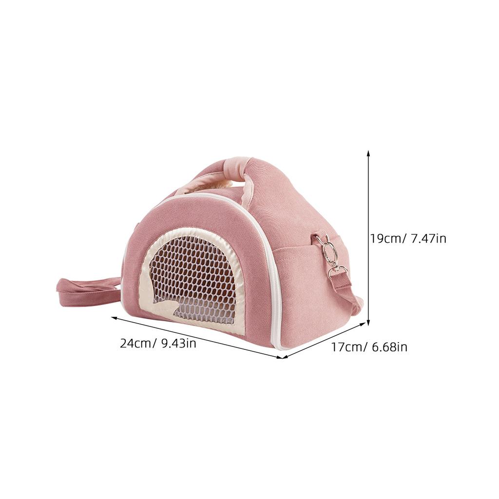 Small Animal Carrier Bag Portable Pet Shoulder Bag for Hamster Sugar Glider Rat Guinea Pig - Breathable Outdoor Travel Carrier