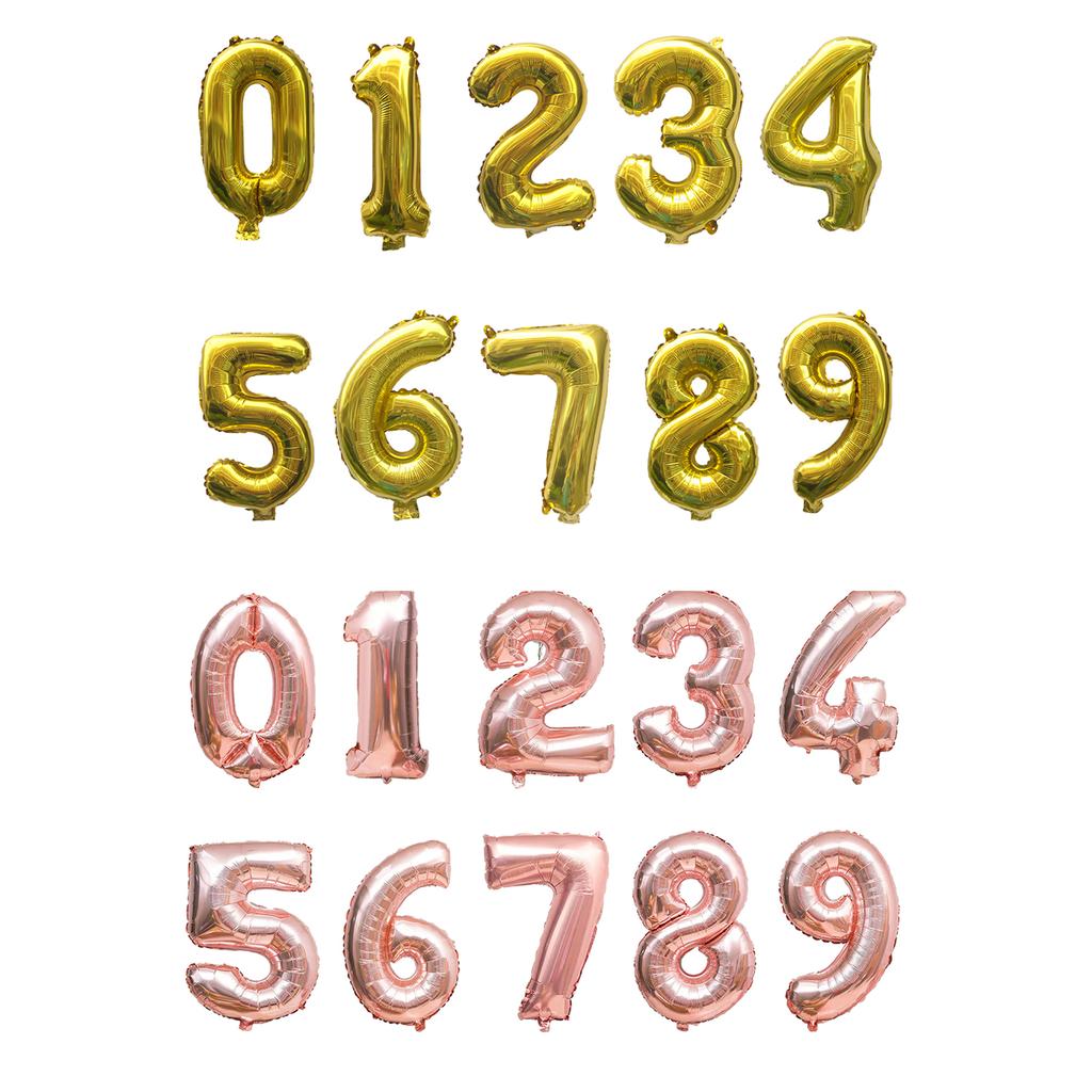 1 stücke Set 16 Zoll Gold Aluminium Folie Mylar Ballon Für Geburtstag Party Helle Luftballons Folie Party Ballon Folie Ballon