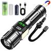 Powerful Flashlight Latest Enhanced 2000 Lumens Rechargeable Flashlight with 5000mAh Lithium Battery Powerful LED Up To 15 Hours of IPX6 9 Dimming