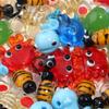 2-10pcs Cartoon Animal Lampwork Beads Cute Animals Glass Loose Beads For Jewelry Making DIY Bracelets Pendant Key Chain Supplies