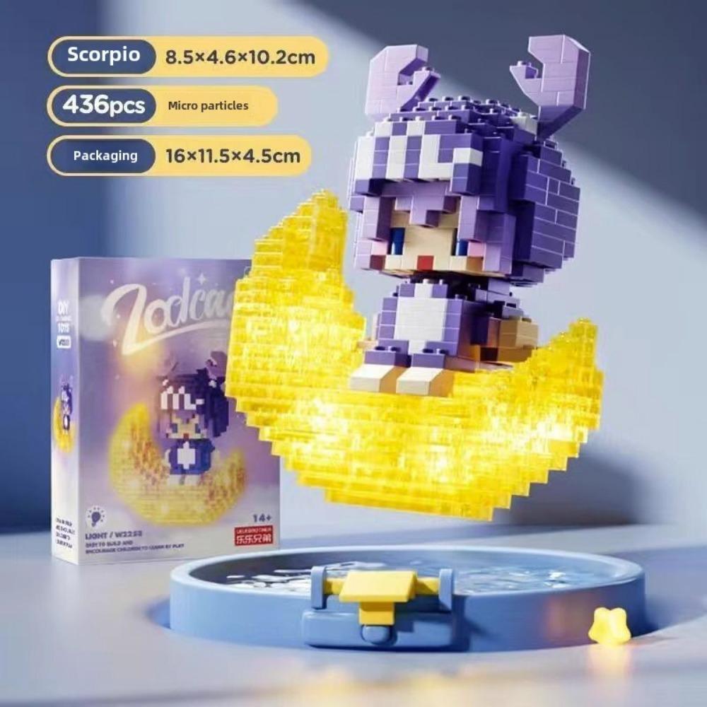 Illuminated Astronaut Astronaut Cartoon Doll Building Block Series Assembled Children's Toy Gift