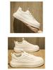 Men's 2025 Summer Breathable Casual White Sneakers - Non-slip, Thick Sole, Versatile Sports Shoes
