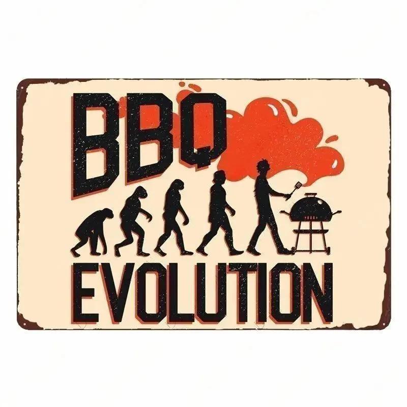 Panneau Barbecue des Pères de Jardin Roi du Grill Vintage Plaque Métallique Boîte de Conserve Bar Pub Décoration de Jardin Plaque Murale BBQ de Papa Chillin&Grillin Plaque Rétro