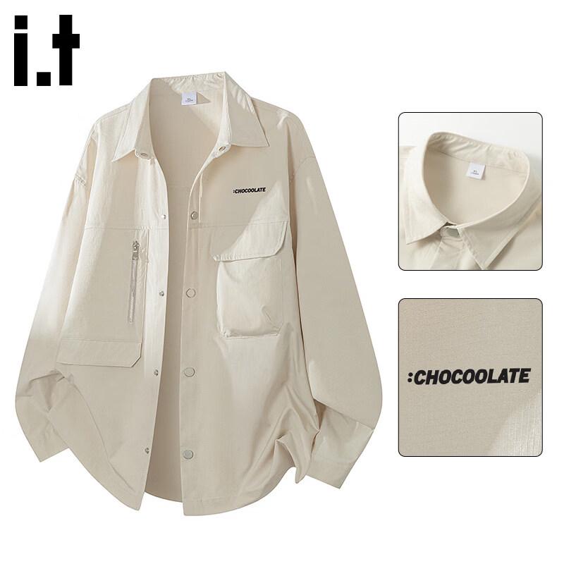 CHOCOOLATEit Men s Loose Fit Long Sleeve Casual Shirt L