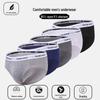 New Style Solid Color Cotton Men's Briefs - European Size, Breathable, Simple Design