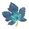 Women Brooch Rhinestone Maple Shape Collar Pin Anti-Oxidation Anti-Rust Party Evening Wear Clothes Pin Bag Scarf Sweater Brooch
