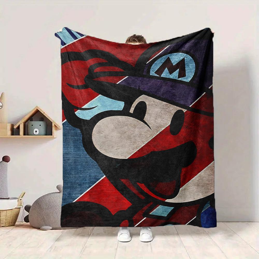 1pc Mario Bros Soft & Warm Flannel Blanket, Multi-Purpose Throw Blanket for Couch, Sofa, Office, Bed, Camping, Travel 147