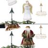 Christmas Tree Topper Holder Stand for Holiday Decorations with Metal and Plastic Structure Fits 2.5-3.5cm Tree Top Diameter