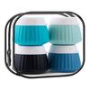 4Pcs 40ML Silicone Travel Bottle with Clear PVC Bag Leak Proof Reusable Facial Cream Lotion Sunscreen Storage Jar Portable Refillable Empty Toiletries