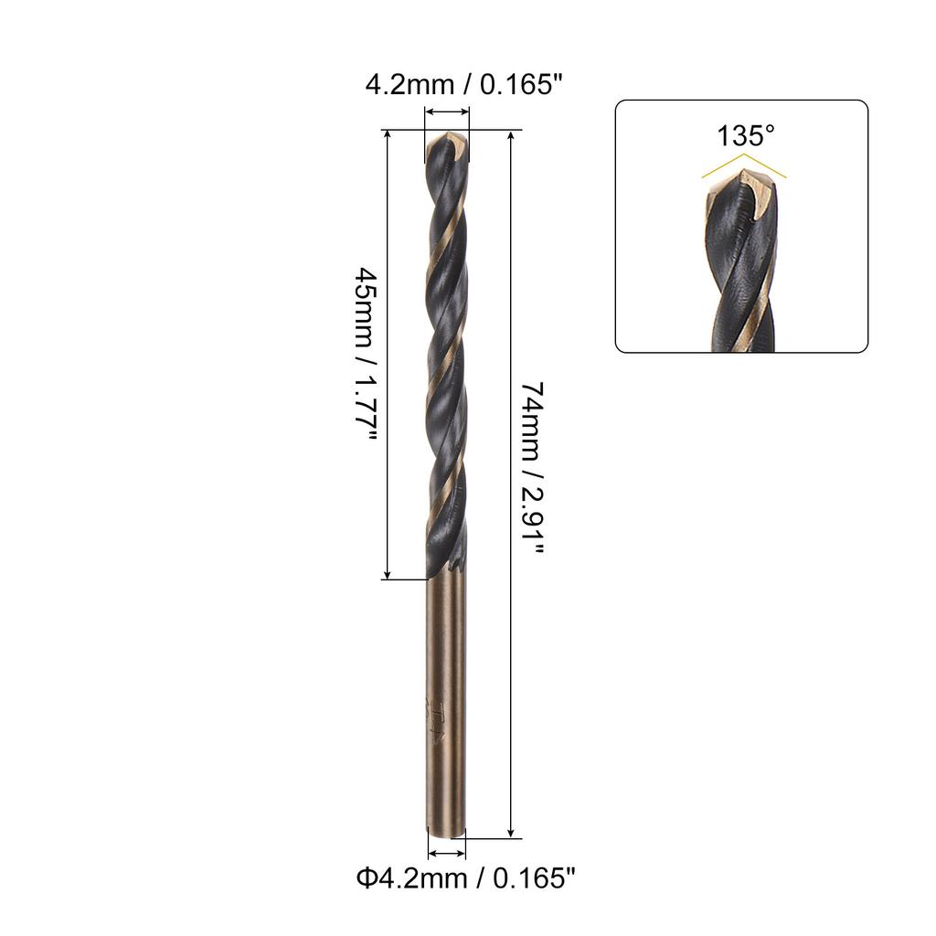 12pcs Jobber Drill Bits 1/2/3/4/5/6/7/8/9mm Titanium Coated HSS Split Point Twist Drill Bits for Stainless Steel Metal Wood
