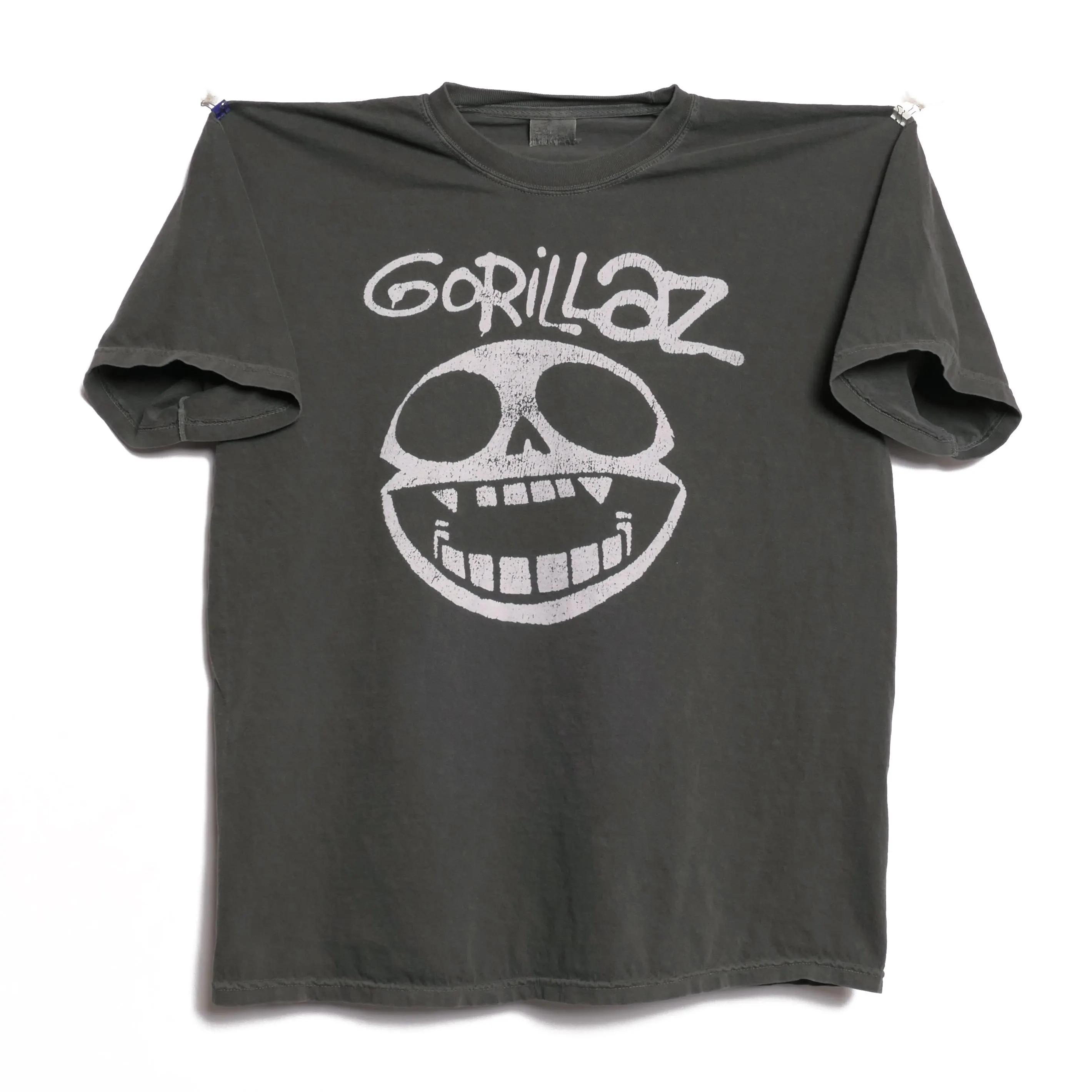 

Большой размер Летняя женская ретро футболка с принтом группы Gorillaz Хлопок Дышащая Стильная Универсальная Уличный стиль Оверсайз XL