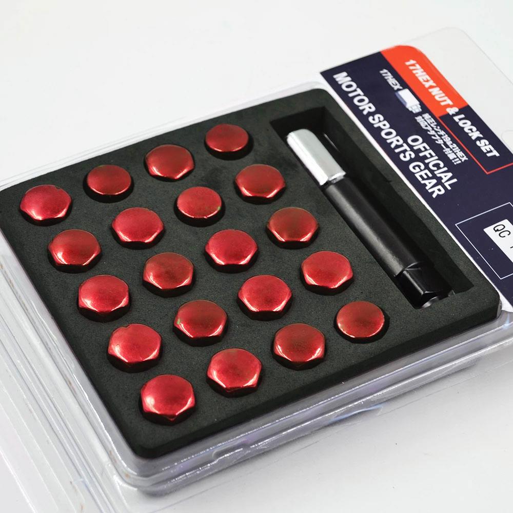 Copribolti Ruota 20pz Auto Estremità Chiusa Blocca Ruote Dadi Ruota Rays Volk 17 HEX Alluminio Dadi Ruota Racing per Toyota Honda Mitsubishi