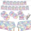 Girl Group-Themed Birthday Party Decorations: Disposable Paper Plates, Cups, Banners, and Cake Topper Set