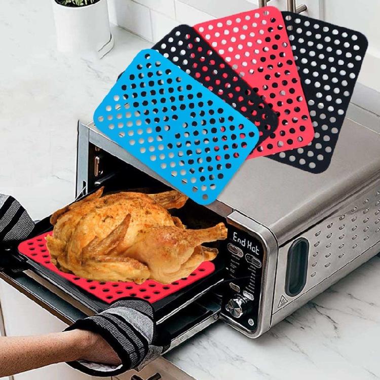 Reusable Air Fryer Paper Rectangular Air Fryer Mat Silicone Air Fryer Accessory