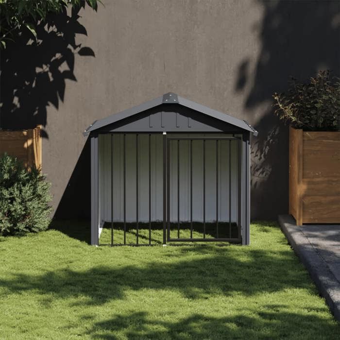 VidaXL Niche pour Chien avec Toit, Abri pour Chien avec Loquet, Cage pour Animaux de Compagnie, Maison d’Extérieur Patio, 172346