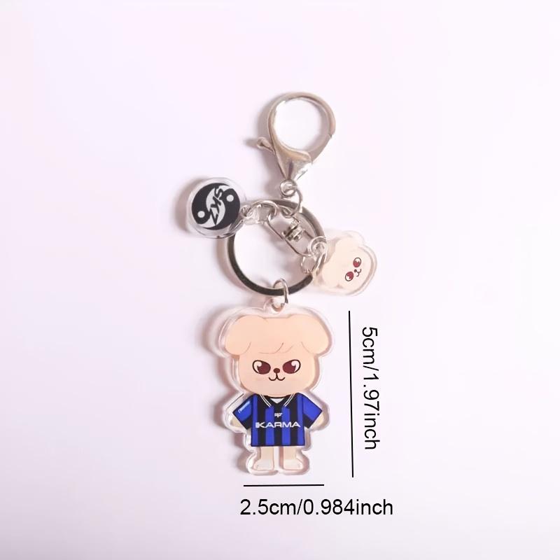 2D Flat SK Theme Keychain, Double-Sided High-Definition Acrylic Key Ring, Composed of 3 High-Quality Pendants, Fashion Bag Charm