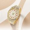 Iced Out Full Diamond Watch for Men Women Luxury Bling Rhinestone Quartz Watch with Date Luminous Hands Waterproof Analog Wrist Watch