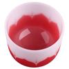 Crystal Singing Bowl Color Flower Pattern Matte Quartz Singing Bowl for Sound Healing Meditation