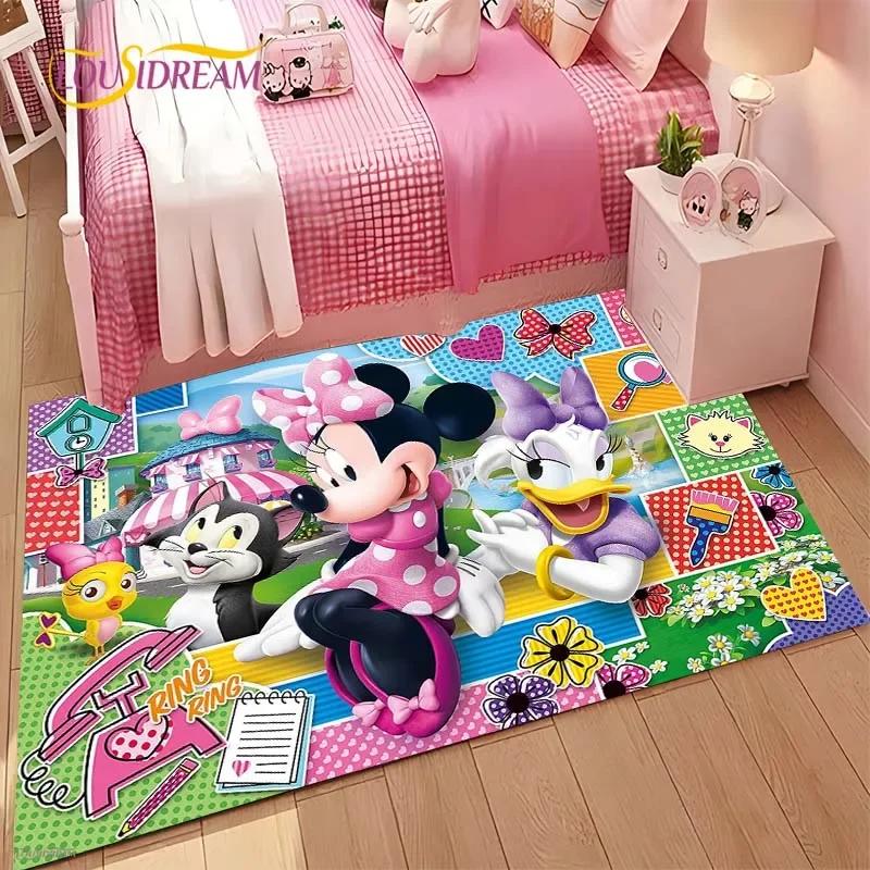 Kawaii Mickey Minie Mouse Caroon Cute Carpet for Living Room Bedroom Rugs Kitchen Door Un-slip Floor Mats Alfombra Birthday gift