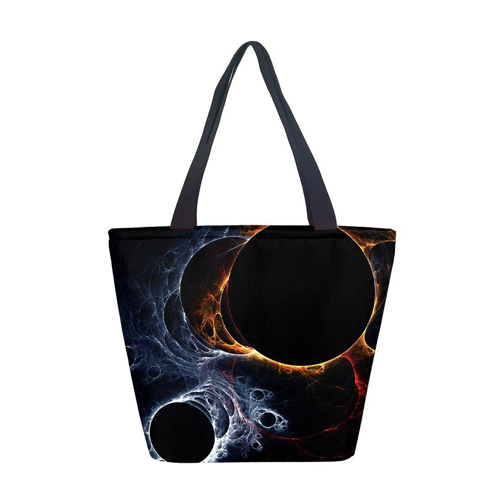 Borsa da donna senza tema Borsa a spalla da ragazza Borsa in tela stampata Tendenza moda Borsa tote di grande capacità