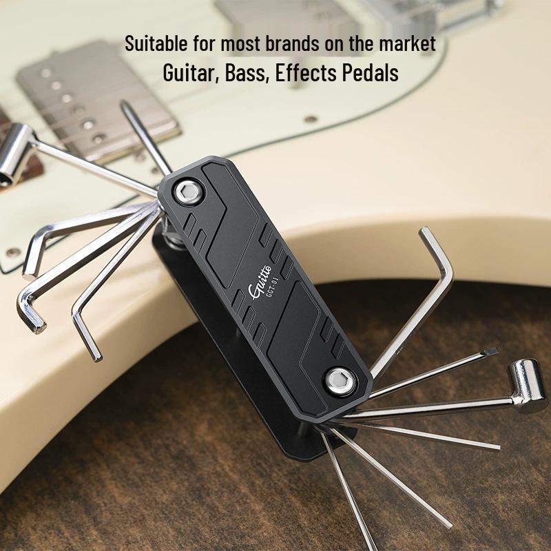 Guitto Qiaolejiang Multi-function Guitar Wrench Set: String Winder, Peg Puller, Bass Repair Tools (Model GGT01 & 02)