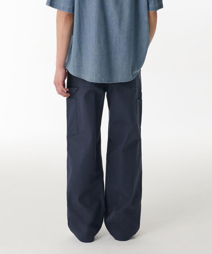 MUSINSA STANDARD Canvas Wide Double Knee Carpenter Pants [Iron Grey]
