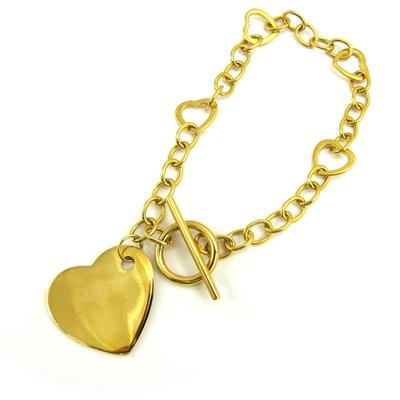 [A9521] - Gold Plated Bracelet 'Message of Love'
