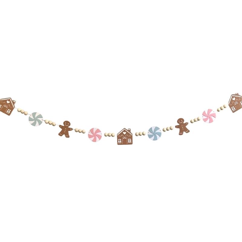 User Friendly Christmas Felt Banners Hanging Ornament for Fireplaces Window Party Decorating Reusable Holiday Hanging