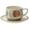 Premium Sense Retro Keramik Kaffeetasse und Untertasse Set Kreative Latte Tasse Haushalt Teetasse Exquisite Tasse