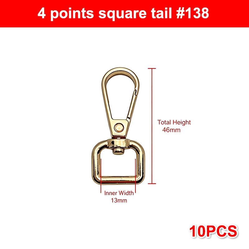 10Pcs Zinc Alloy Swivel Snap Hooks With Heavy Duty Rust Proof Structure For Diy Bag Making Keychain Lanyard Crafting Projects