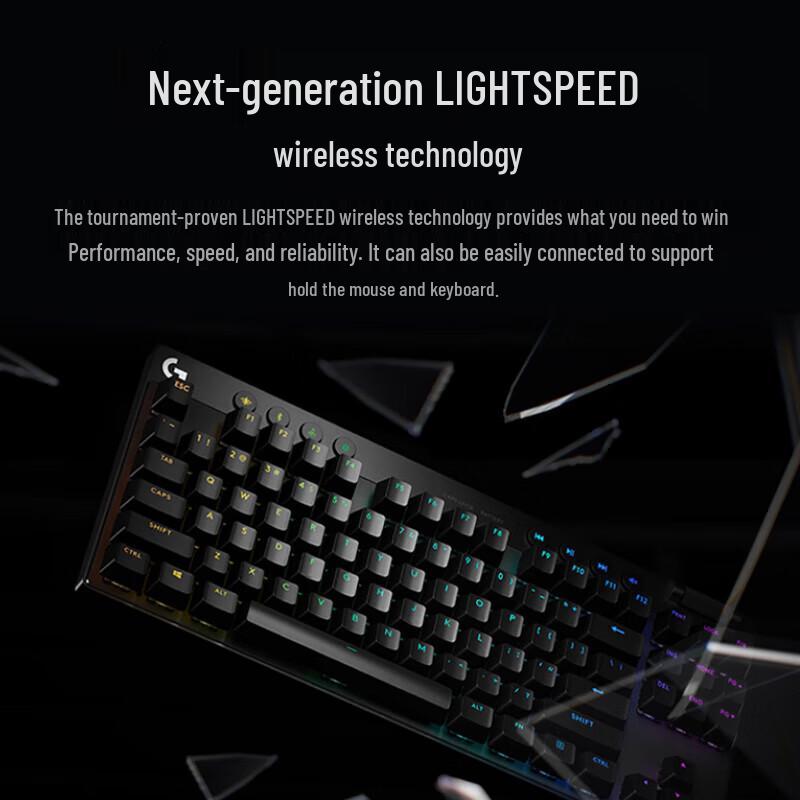 Logitech PRO X TKL Tri-Mode RGB Mechanical Gaming Keyboard