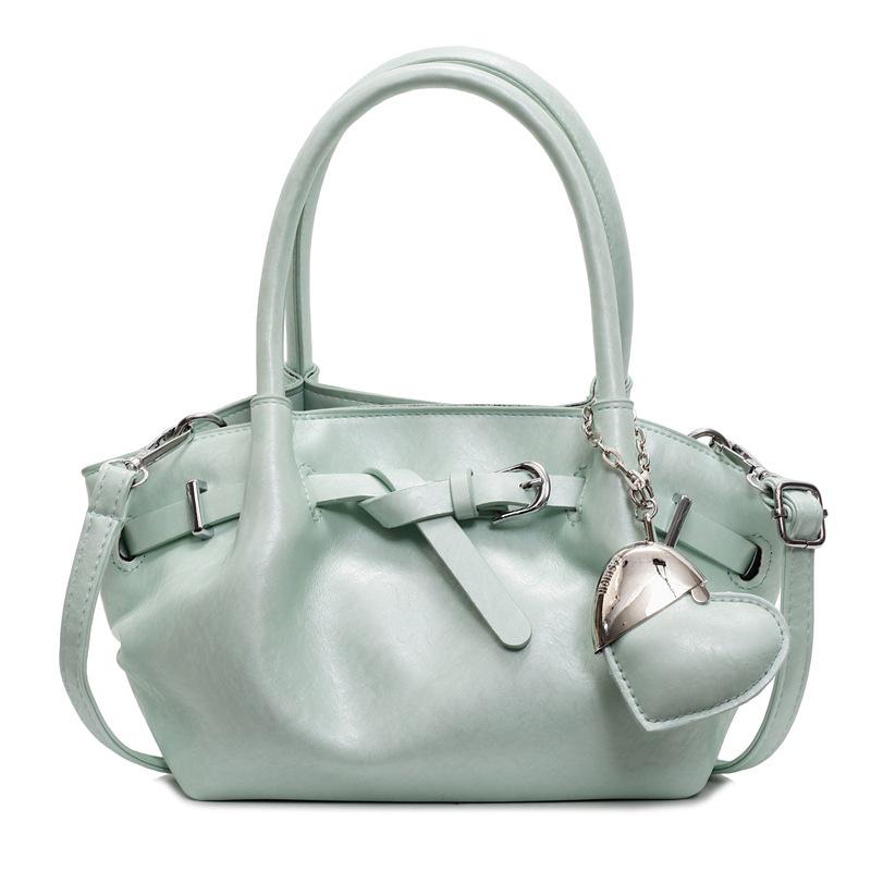 

Корейская плиссированная кожаная сумочка: Весенняя мода 2025 года, Универсальная сумка через плечо и кроссбоди для женщин Without Pendant зелёный