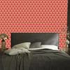 Christmas Damask Wallpaper Coral and Red 50x1000