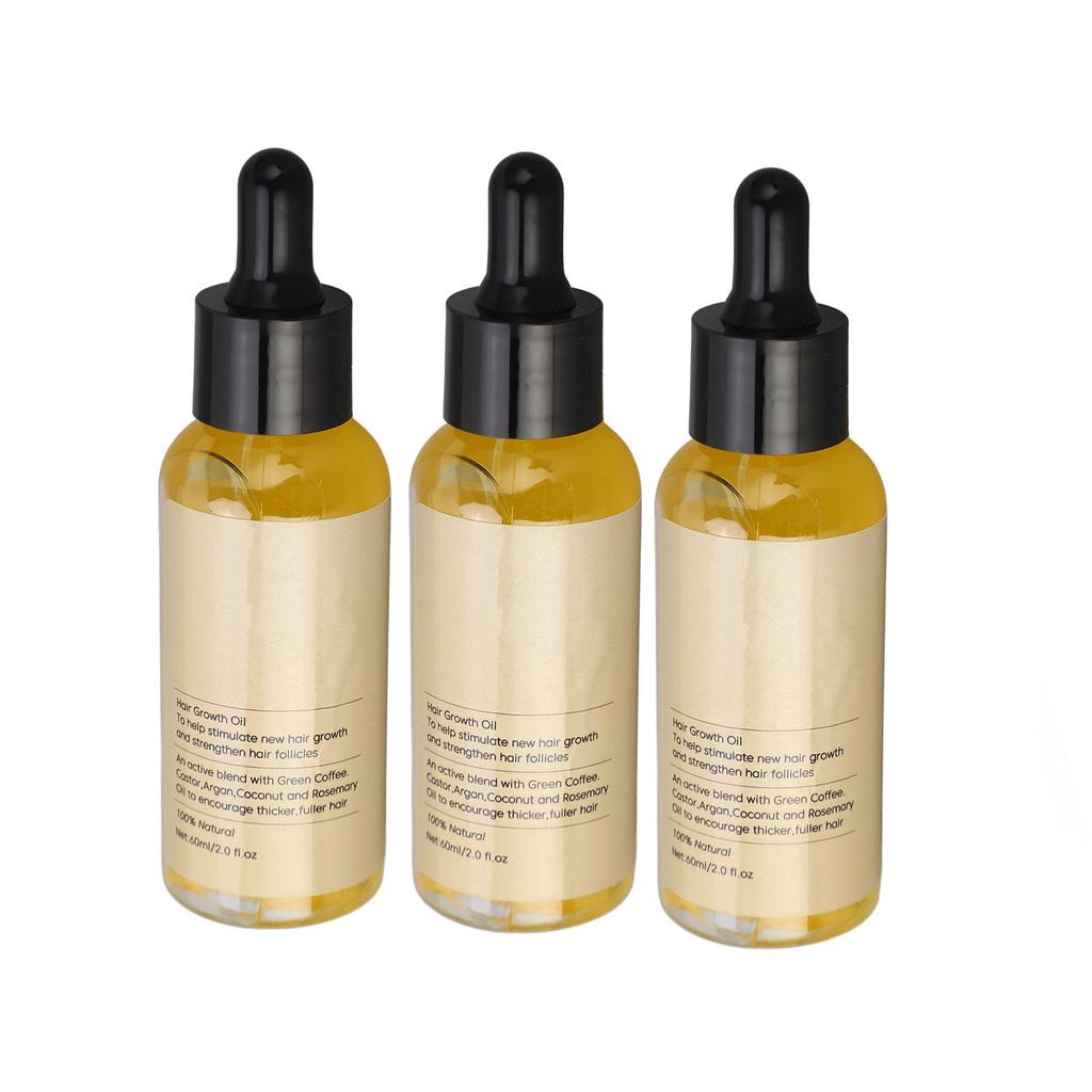 3pcs 60ml Rosemary Hair Growth Oil Smoothing Hair Prevent Split Ends Hair Nourishing Oil
