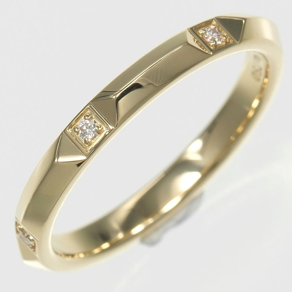 TIFFANY&Co. True Ring K18 Yellow Gold/diamond #8.2(US Size) 3.92g Mens Used