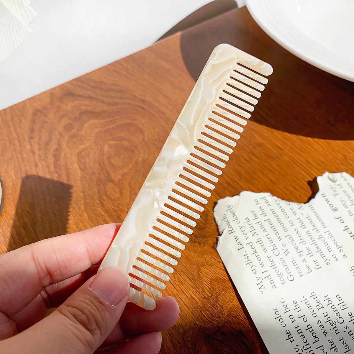 

Popular Hair Combs In Europe America Hot Selling Leopard Print Acetate Board Comb Anti-static Marble Pattern Color