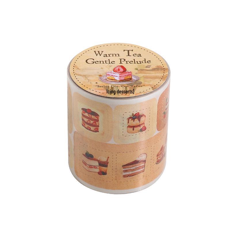 Ketchup Girl Tea House Die-Cut Washi Tape - Warm Tea Light Series DIY Journal Stickers