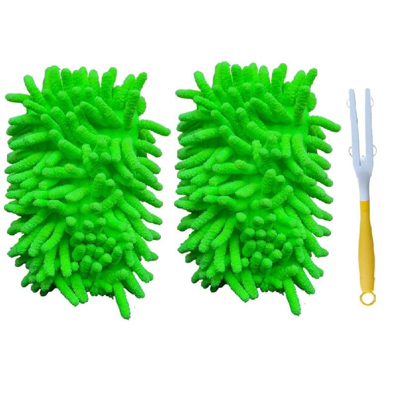 Chenille Duster Refills Handheld Duster Brush with Replaces Duster Pads for Home Car Clean Furniture Window Fan Cleaning Tools