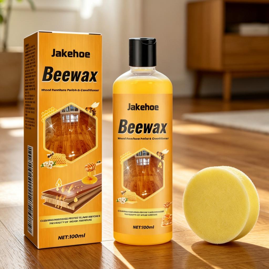 Jakehoe Bienenwachs Holzmöbelpolitur Tiefenreinigung Bodenschutz Glanzreparatur Wasserdicht Sanfte Formel Holzpflege 100ml