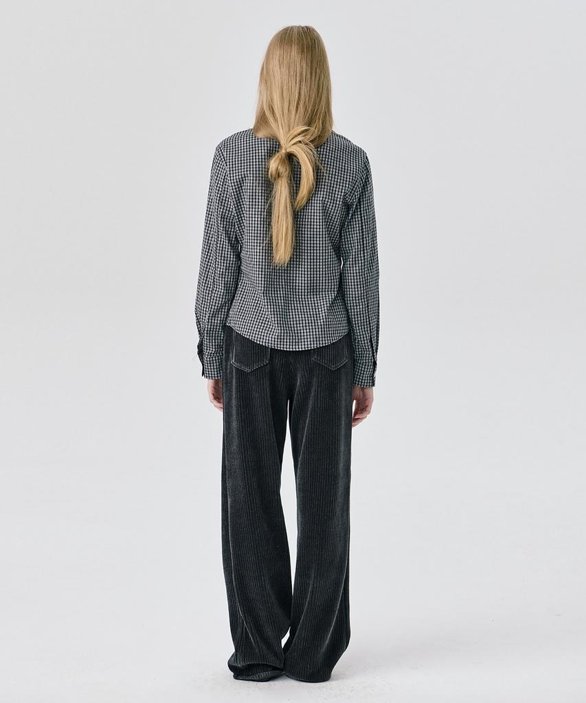 WNDERKAMMER Corduroy Straight Pants_Dark Grey