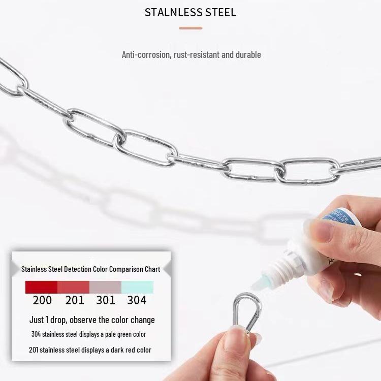 304 Stainless Steel Outdoor Clothesline Chain for Hanging Quilts and Clothes