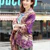 Ethnic Style Double-Sided Gold Thread Jacquard Women's Cheongsam Shawl Scarf - Thickened for Autumn and Winter