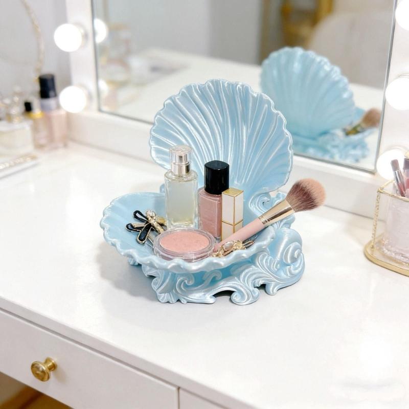 Artistic Waved Designs Jewelry Holder Bowl Decorative Storage Tray Ideal For Storing Makeup And Tiny Items